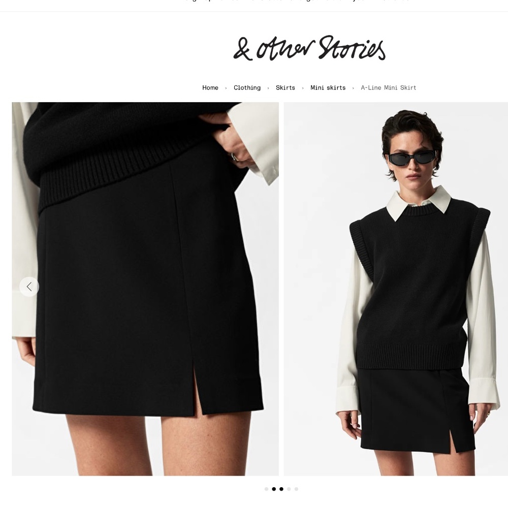 & Other stories black mini skirt
